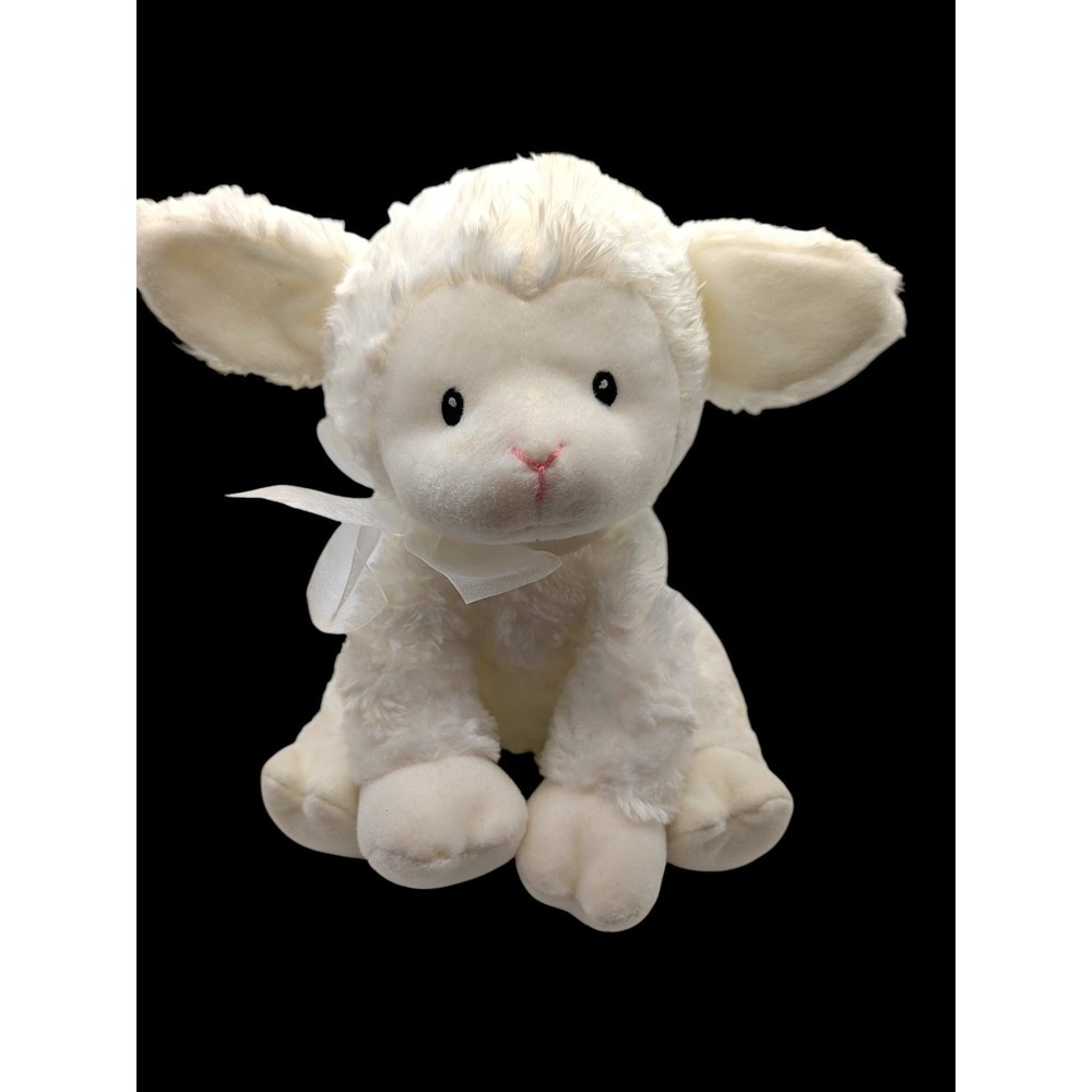 Baby Gund Little Blessing Lena Lamb Wind-up 10" Musical Plush Jesus Loves Me